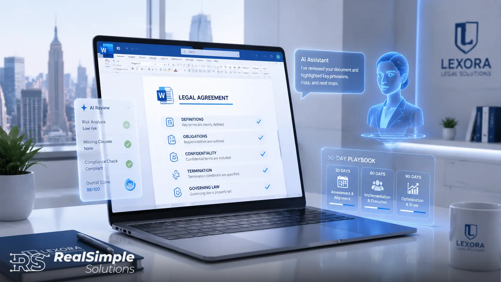 Microsoft's Word Legal Agent: A 90-Day Playbook Decision for Mid-Sized Firms - Real Simple Solutions